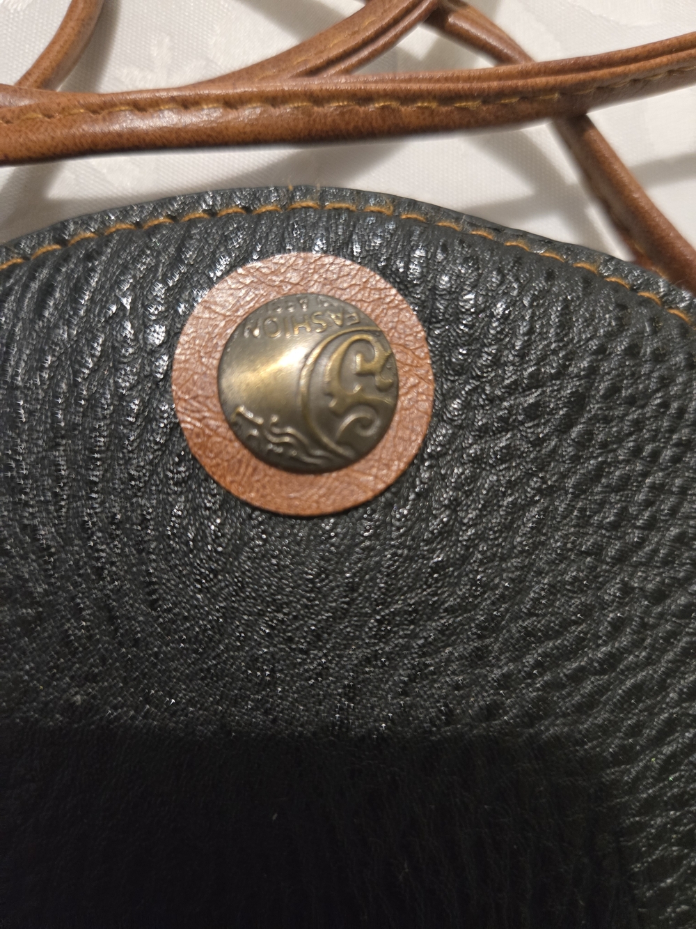 Heroing Designer Small Black and Brown Crossbody Bag Pouch - Picture 2 of 6